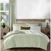 The Tailor's Bed Ticking Stripe Coverlet/Bedspread Set Polyester/Polyfill/Cotton Percale in Green | Queen Coverlet + 2 Standard Shams | Wayfair