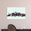 East Urban Home Skyline Series: New York City, New York, USA II Graphic Art in Metal in Blue | 32 H x 48 W x 1.5 D in | Wayfair