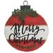 The Holiday Aisle® Merry Christmas Ornament Wood Wall Sign Wood in Brown | 16.1 H x 0.8 W x 20.1 D in | Wayfair 0CC26165AF1F432F9B1B0D126AB0F872