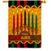 Ornament Collection Happy Kwanzaa Holiday 2-Sided Polyester 40 x 28 in. House Flag in Green/Orange/Red | 40 H x 28 W in | Wayfair