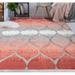 Pink 96 x 64 x 0.75 in Area Rug - House of Hampton® Aaeden Geometric Gray/Area Rug Polypropylene | 96 H x 64 W x 0.75 D in | Wayfair