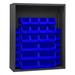 Rebrilliant Raby Enclosed Shelving Unit 60.0 H x 48.0 W x 18.31 D in/blackSteel in Blue | 60" H x 48" W x 18.31" D | Wayfair