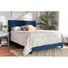 Ivy Bronx Raymer Tufted Low Profile Standard Bed Upholstered/Polyester in Blue/Black | 47.05 H x 58.66 W x 78.94 D in | Wayfair