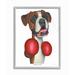 Trinx Boxing Boxer Dog Simple Family Pet Illustration by Danny Gordan - Graphic Art Print Wood in Brown | 20 H x 16 W x 1.5 D in | Wayfair