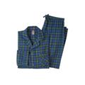 Men's Big & Tall Hanes® Flannel Pajamas by Hanes in Black Watch (Size 3XLT)