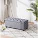 Red Barrel Studio® Baileigh 41" Wide Tufted Rectangle Storage Ottoman Polyester | 17 H x 41 W x 17 D in | Wayfair 012892CC07064120904606A2305F6F44