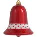 The Holiday Aisle® 7" (180mm) Ornament Commercial Grade Shatterproof Bell Ornament Candy Red Decorated in Red/White | Wayfair
