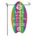 JEC Home Goods Life's At Ease Surfboard 2-Sided 1'6 x 1 ft.Garden flag in Blue/Pink | 18 H x 12.5 W in | Wayfair GF20007-0