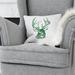 Loon Peak® Goodner Deer Bust Square Pillow Cover & Insert Eco-Fill/Polyester in Green | 16 H x 16 W x 4 D in | Wayfair