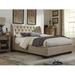 Wade Logan® Ashaunta Tufted Low Profile Storage Platform Bed Upholstered/Linen in Brown | 48 H x 85 W x 94 D in | Wayfair