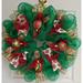 The Holiday Aisle® Christmas Wreath w/ Ornaments Burlap/Deco Mesh in Green/Red | 24 H x 24 W x 6 D in | Wayfair 6A3061DE3B5C4696B7F67C65C719221B