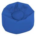 Factory Direct Partners Circle Soft Seating Bean Bag Sofa Polyester/Polyurethane in Blue/Black | 26 H x 26 W x 26 D in | Wayfair SPG-1532-BL