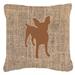 Winston Porter Chihuahua Burlap Fade Resistant Indoor/Outdoor Throw Pillow Polyester/Polyfill blend in Brown | 18 H x 18 W x 5.5 D in | Wayfair