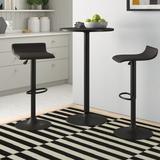 Zipcode Design™ Aiello 3 - Piece Counter Height Dining Set Wood/Upholstered/Metal in Black/Brown | 39.76 H in | Wayfair