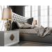 Everly Quinn Peeples Solid Wood Upholstered Standard 3 Piece Bedroom Set Upholstered in Brown/White | Queen | Wayfair