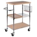 Skyline Decor Madera Kitchen Cart in Brown/Gray | 38.58 H x 35.22 W x 17.64 D in | Wayfair SD-83336