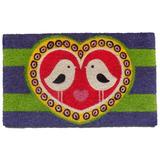 Alcott Hill® Purcellville Love Bird 30 in. x 18 in. Non-Slip Outdoor Door Mat Coir | 18 W x 30 D in | Wayfair A5DA7431F97045C78CEA452F9934C340