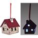 The Holiday Aisle® Cabin LED Hanging Figurine Ornament Wood in Brown/Red | 2.75 H x 2.75 W x 2.5 D in | Wayfair 3FF905835D2346DAA0F28E23A8F04904