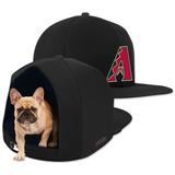 Black Arizona Diamondbacks Plush Pet Nap Cap Dog Bed