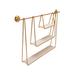 "Metal/Wood 29"" 3-Tier Hanging Wall Shelf, White - Sagebrook Home 14911-01"