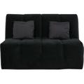 Banquette bz los angeles 160x200, matelas Dunlopillo, angel noir - noir