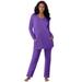 Plus Size Women's 2-Piece Lounge Set by Dreams & Co. in Plum Burst (Size 5X) Pajamas