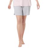 Plus Size Women's Print Pajama Shorts by Dreams & Co. in Heather Grey (Size 18/20) Pajamas