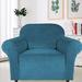 Latitude Run® Ultra Soft Thick Stretch Box Cushion Armchair Velvet in Blue | 41 H x 42 W x 38 D in | Wayfair 1FDB3C21802C4BAA94B4A9EB7EBC8DCA