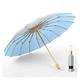 Umbrella Strong Wind Resistant 16K Manual Umbrella Men Parasol Women Rain Large Umbrellas Super Sun Protection and UV (Color : Sky Blue)