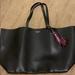 Victoria's Secret Bags | Black Faux Leather Tote From Victoria’s Secret | Color: Black | Size: Os