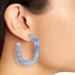 Madewell Jewelry | Madewell Resin Oval Hoop Earrings, Dark Nightfall | Color: Blue | Size: Os