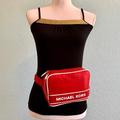 Michael Kors Bags | Mk New Michael Kors Fanny Pack Belt Bag | Color: Red | Size: 7-3/4”W X 5-1/2”H X 2”D