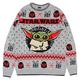Star Wars The Mandalorian The Child Christmas Men's Knitted Jumper Multicoloured L | Baby Yoda Xmas Jumper Fair Isle