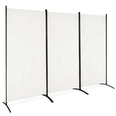 Costway 3-Panel Room Divider Folding Privacy Partition Screen for Office Room-White