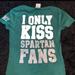 Pink Victoria's Secret Tops | I Only Kiss Spartan Fans Vs Pink Collegiate Tee | Color: Green/White | Size: Xs