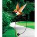 Regal Art & Gift Rocker Hummingbird Stake - Ruby Throated Metal in Orange | 42.75 H x 5.75 W x 8.5 D in | Wayfair 12957