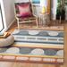 Blue/Yellow 48 x 0.28 in Indoor Area Rug - George Oliver Hornbeck Geometric Area Rug Polypropylene | 48 W x 0.28 D in | Wayfair