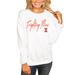 Women's White Illinois Fighting Illini Win the Day Pullover Sweatshirt