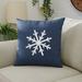 The Holiday Aisle® Master Snowflake Outdoor Square Pillow Cover & Insert Polyester/Polyfill/Sunbrella® in Blue/Navy | 6 H x 18 W x 18 D in | Wayfair