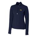 Women's Cutter & Buck Navy Georgia Tech Yellow Jackets Traverse Half-Zip Pullover Jacket