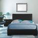 Ebern Designs Hindes Upholstered Platform 2 Piece Bedroom Set Upholstered in Black | Twin | Wayfair 1FB74044C852484A9A259BC8559AF8BB