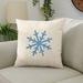 The Holiday Aisle® Master Snowflake Outdoor Square Pillow Cover & Insert Polyester/Polyfill/Sunbrella® in White | 6 H x 18 W x 18 D in | Wayfair