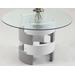 Contemporary Round Glass Top Dining Table - Chintaly SUNNY-DT