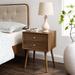 Ember Wood Mid-century Modern Nightstand by Modway Wood in Brown | 24 H x 18 W x 15 D in | Wayfair EEI-4343-WAL-WAL