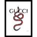 Gucci Snake Red/Black 14" x 18" Framed Print by Venice Beach Collections Inc in Red Yellow