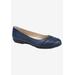 Wide Width Women's Clara Flat by Cliffs in Navy Burnished Smooth (Size 6 W)