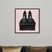Oliver Gal Good Shoes & Good Places Pink Shoes - Painting Canvas in Black/Pink | 12 H x 12 W x 1.5 D in | Wayfair 25252_12x12_CANV_BFL