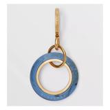 Burberry Accessories | Burberry - Marble Resin Detail Grommet Key Charm | Color: Blue/Gold | Size: 3.9” X 2.2”