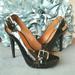 Michael Kors Shoes | Michael Kors Black Patent Leather Heels | Color: Black/Silver | Size: 8