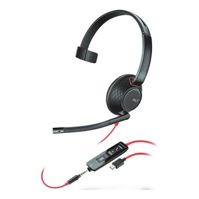 Headset »Blackwire C5210« monaural USB-C / 3,5 mm schwarz, Plantronics